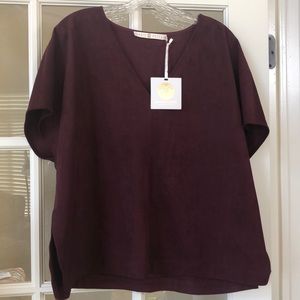 New Marie Oliver brand plum suede vest. Med/large